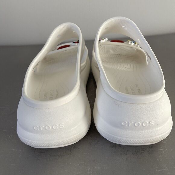 CROCS Classic Crush Platform Sandal Chunky Slides Mickey Minnie Disney Charms W8 - Picture 8 of 13